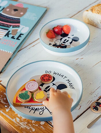 Set pasti microonde Mickey Mouse Thermobaby 3 pezzi piatto ciotola tazza