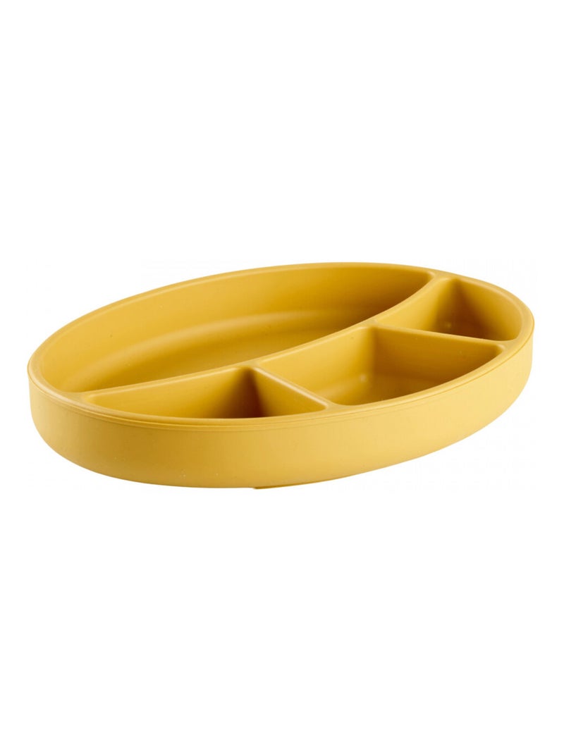 Set pasto in silicone Thermobaby con piatto a ventosa + bavaglino Giallo - Kiabi