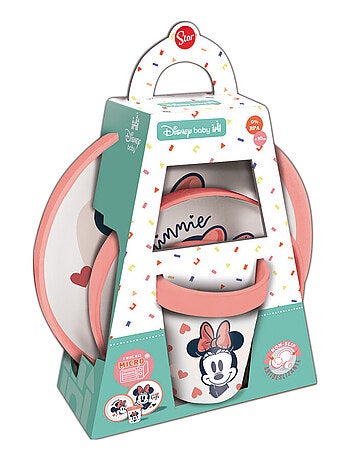 Set pasto microonde Minnie 3 pezzi Thermobaby ciotola piatto tazza
