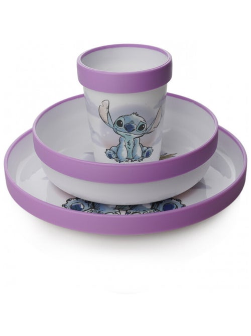 Set pasto per bambini 3 pezzi Disney Baby Lilo & Stitch antiscivolo senza BPA - Kiabi