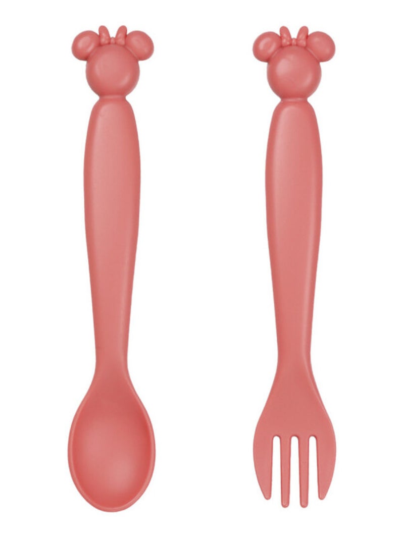 Set pasto per bambini Minnie Thermobaby da 5 pezzi con bicchiere 360° anti-perdita Rosa - Kiabi