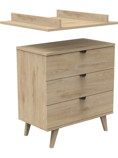 Set per cameretta da neonato a 3 pezzi Mia, lettino 120x60, fasciatoio, armadio a 2 ante - SAUTHON - Kiabi