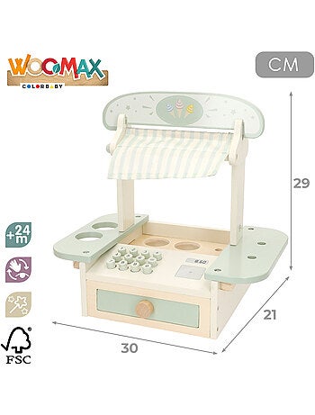 Set per gelato in legno con 11 pezzi 30x21x29 cm WOOMAX