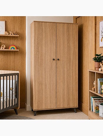 Set per la cameretta del bambino: lettino 60x120, fasciatoio a 2 cassetti e armadio a 2 - SAUTHON
