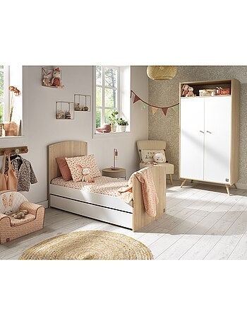 Set per la cameretta del bebè: lettino 70x140 trasformabile, fasciatoio a 3 cassetti e - SAUTHON