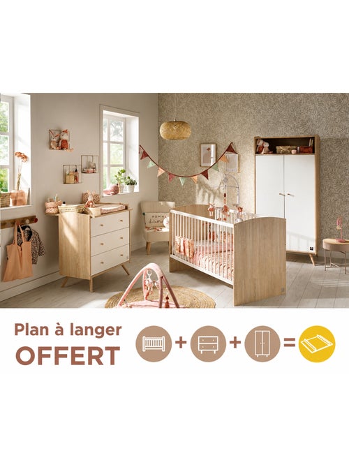 Set per la cameretta del bebè: lettino 70x140 trasformabile, fasciatoio a 3 cassetti e - sauthon - Kiabi