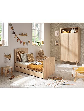 Set per la cameretta del bebè: lettino 70x140 trasformabile, fasciatoio a 3 cassetti e - SAUTHON