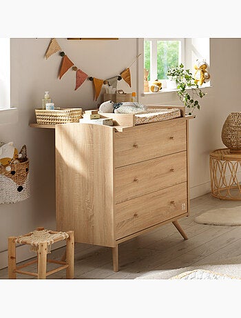 Set per la cameretta del bebè: lettino 70x140 trasformabile, fasciatoio a 3 cassetti e - SAUTHON