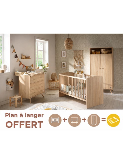 Set per la cameretta del bebè: lettino 70x140 trasformabile, fasciatoio a 3 cassetti e - sauthon - Kiabi