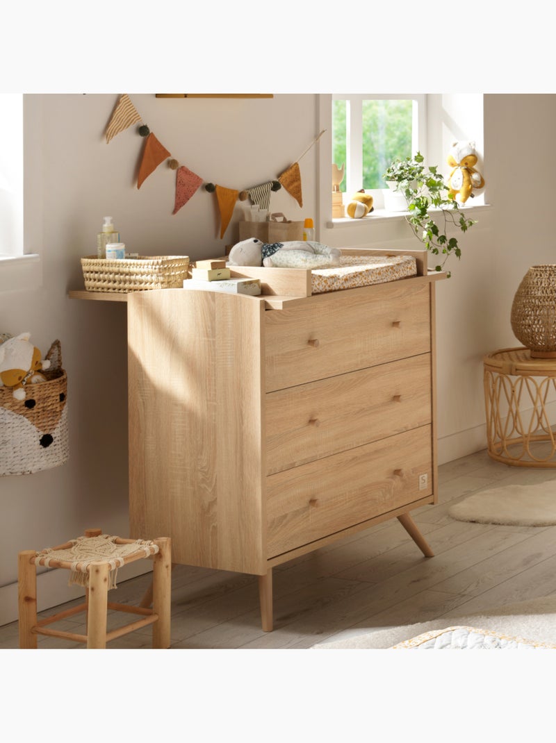 Set per la cameretta del bebè: lettino 70x140 trasformabile, fasciatoio a 3 cassetti e - SAUTHON Marrone - Kiabi
