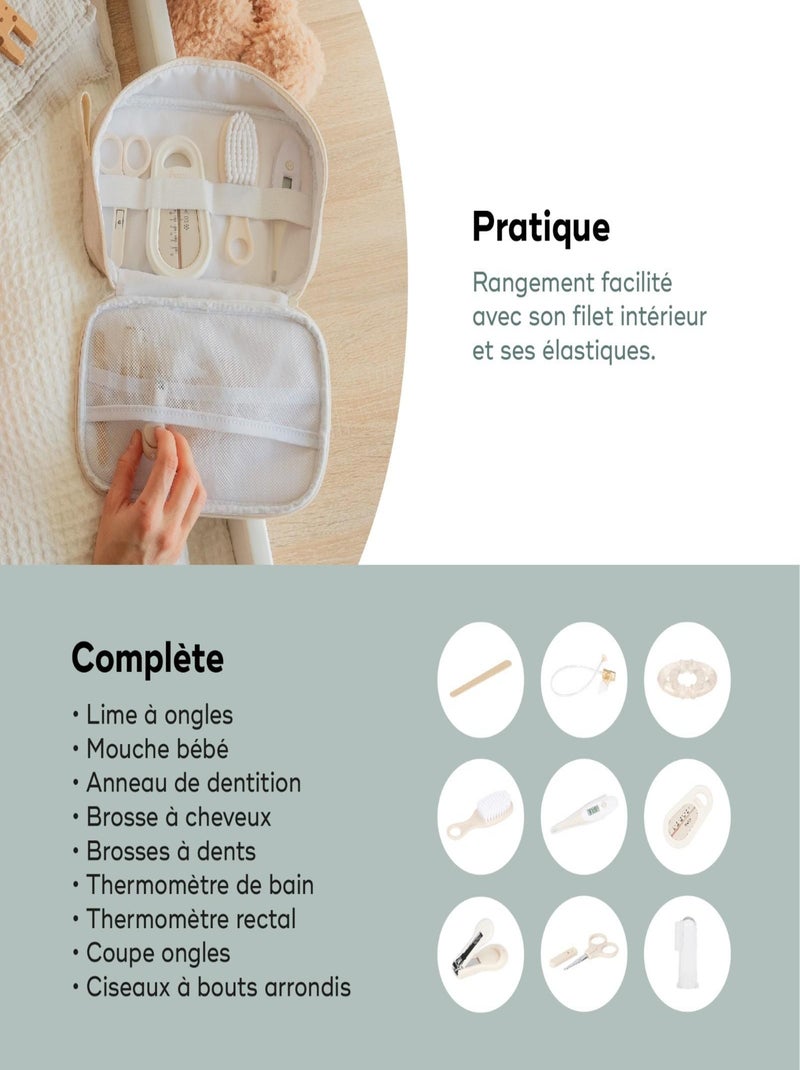 Set per la cura del neonato compatto con 9 accessori, colore Sabbia 'Babymoov' Beige - Kiabi