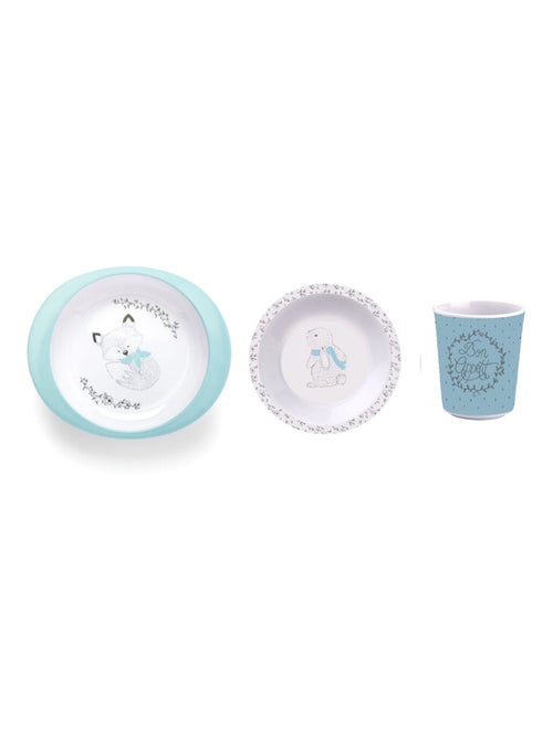 Set per pasti per bebè in melammina Thermobaby con conigli, motivi, 2 piatti - Kiabi