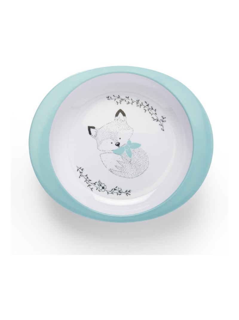 Set per pasti per bebè in melammina Thermobaby con conigli, motivi, 2 piatti Bianco Blu - Kiabi