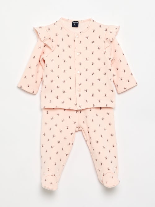 Set pigiama 2 pezzi con piedini - Kiabi