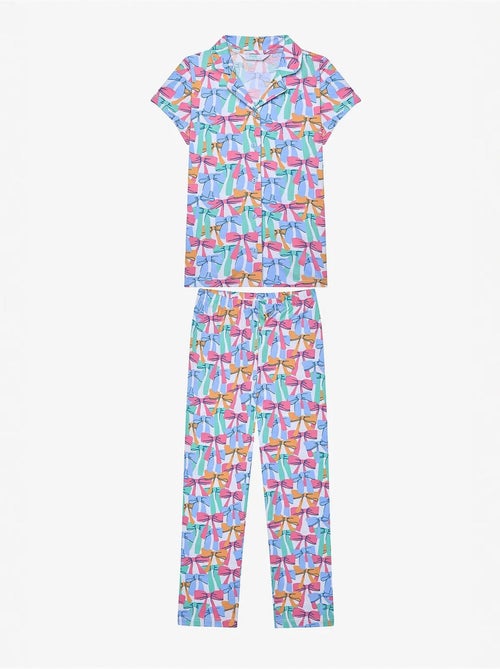 Set pigiama camicia e shorts con fiocchi colorati penti - Kiabi Set pigiama camicia e shorts con fiocchi colorati penti - Kiabi
