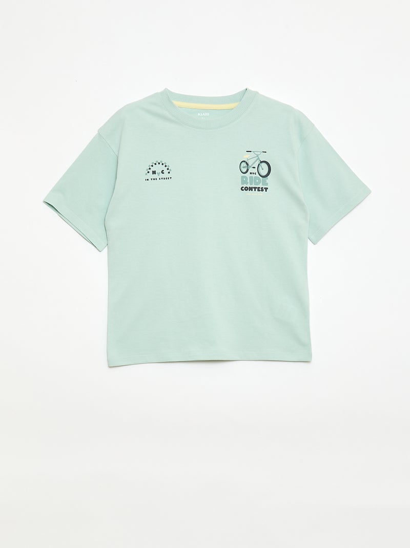 Set pigiama corto 2 pezzi T-shirt + pantaloncini Verde - Kiabi