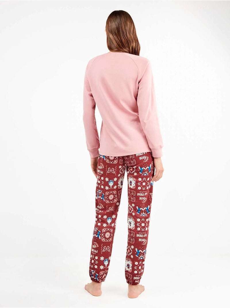 Set pigiama frida kahlo punto interlock Rosa - Kiabi