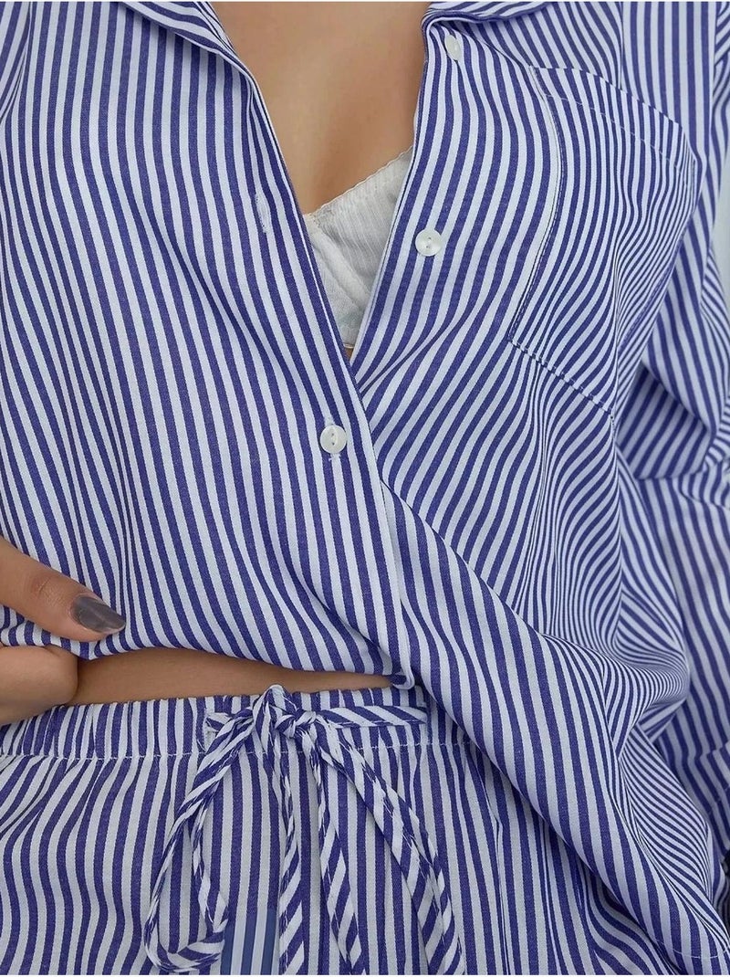 Set pigiama in cotone a righe hiccup Blu cielo - Kiabi