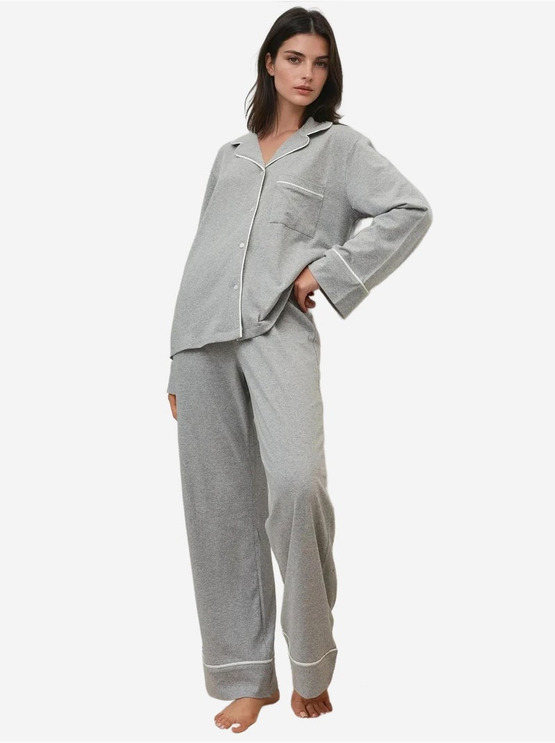 Set pigiama in cotone soft touch hiccup Grigio chiaro - Kiabi