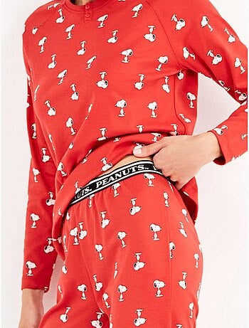 Set pigiama in punto interlock micro stampato snoopy