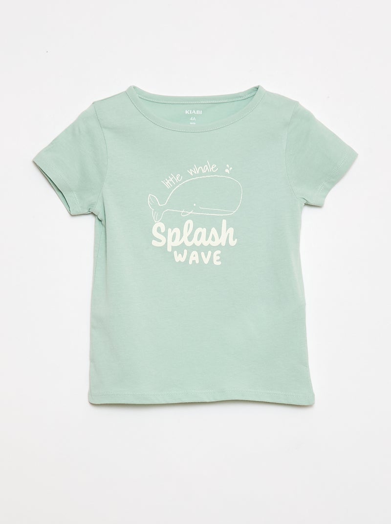Set pigiama t-shirt + pantaloncini - 2 pezzi Blu - Kiabi