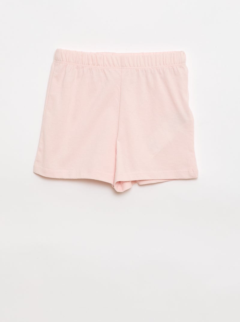 Set pigiama t-shirt + pantaloncini - 2 pezzi Rosa - Kiabi