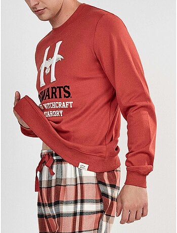 Set pigiama uomo di harry potter con pantaloni a quadri
