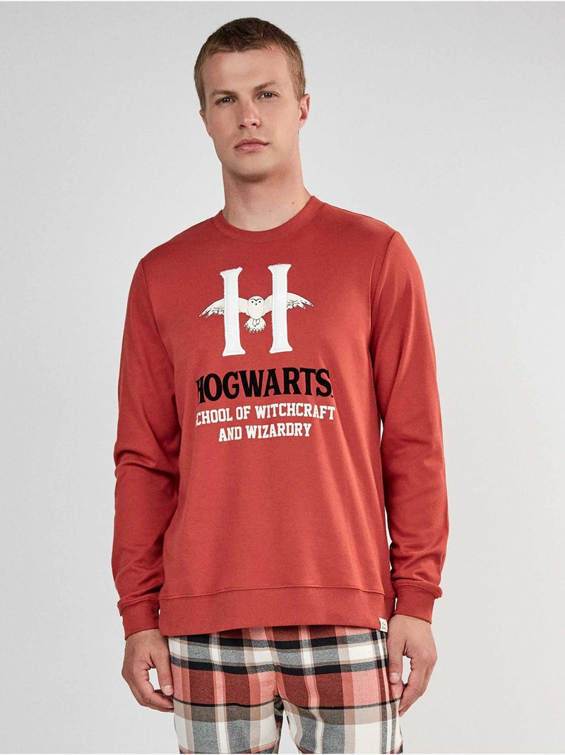 Set pigiama uomo di harry potter con pantaloni a quadri Terracotta - Kiabi