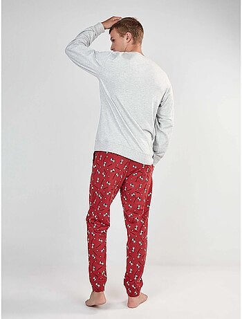 Set pigiama uomo di snoopy in tessuto interlock