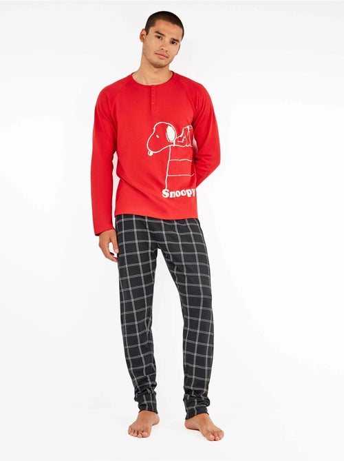 Set pigiama uomo in punto interlock Snoopy - Kiabi