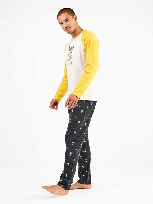 Set pigiama uomo Snoopy in punto interlock - Kiabi