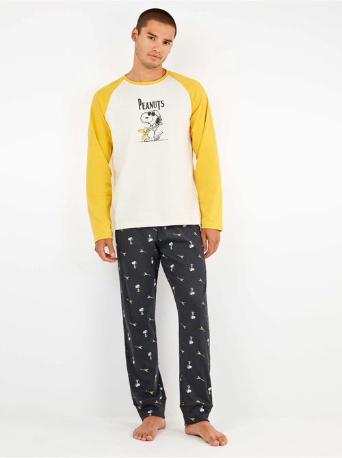Set pigiama uomo Snoopy in punto interlock - Kiabi