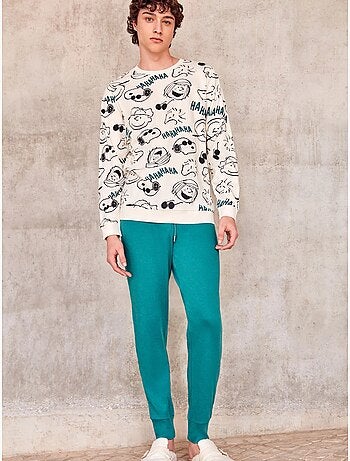 Set pigiama uomo snoopy in punto interlock