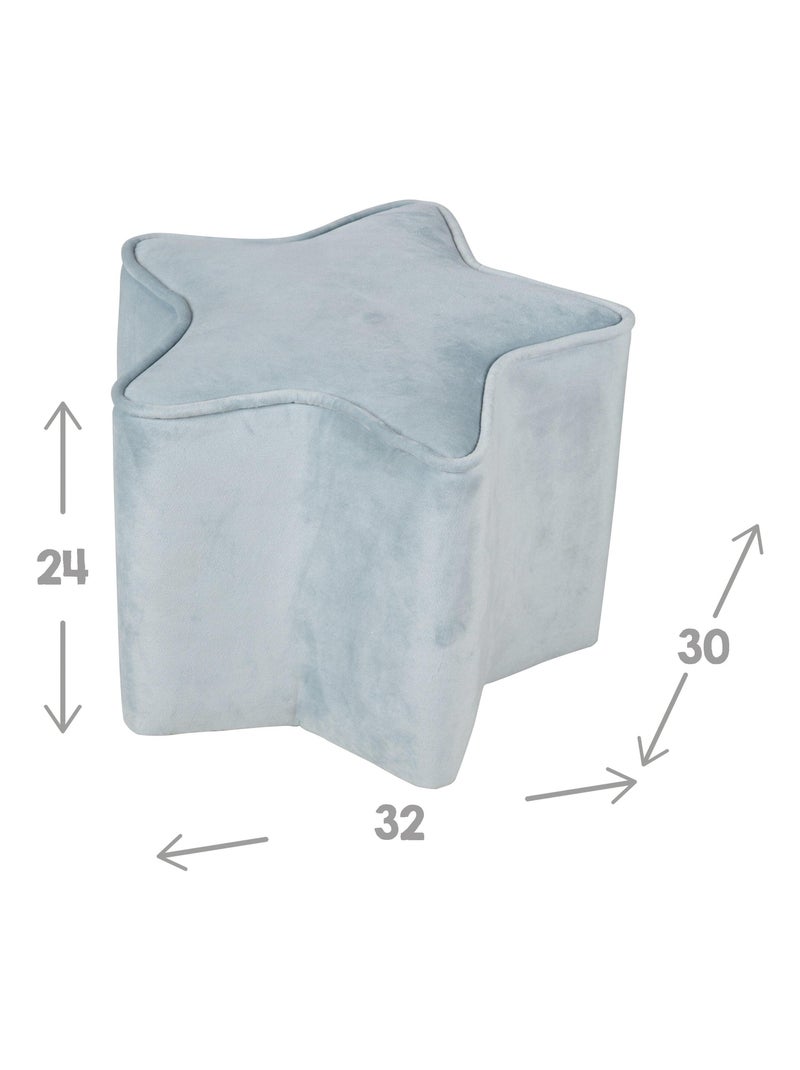 Set poltroncina + pouf + cuscino decorativo a stella "Roba Lil Sofa" Blu chiaro - Kiabi