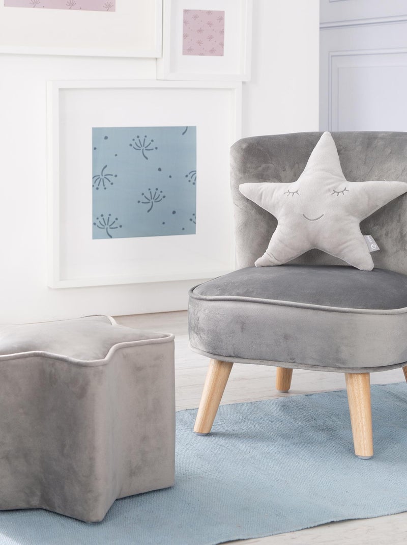 Set poltroncina + pouf + cuscino decorativo a stella "Roba Lil Sofa" Grigio - Kiabi