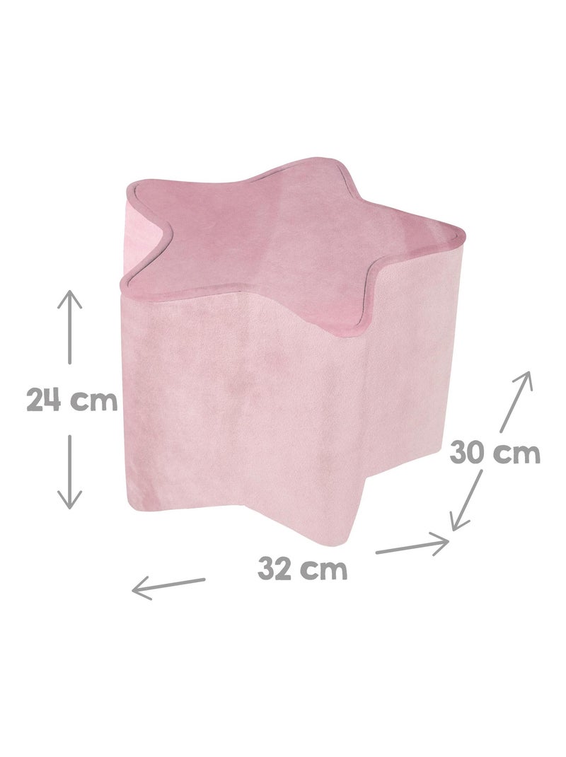 Set poltroncina + pouf + cuscino decorativo a stella "Roba Lil Sofa" Rosa chiaro - Kiabi