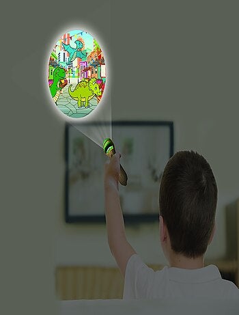 set regalo torcia con proiettore di dinosauri