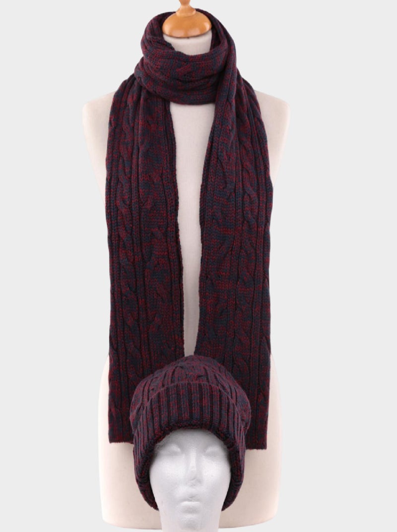 Set sciarpa e berretto Bordeaux - Kiabi