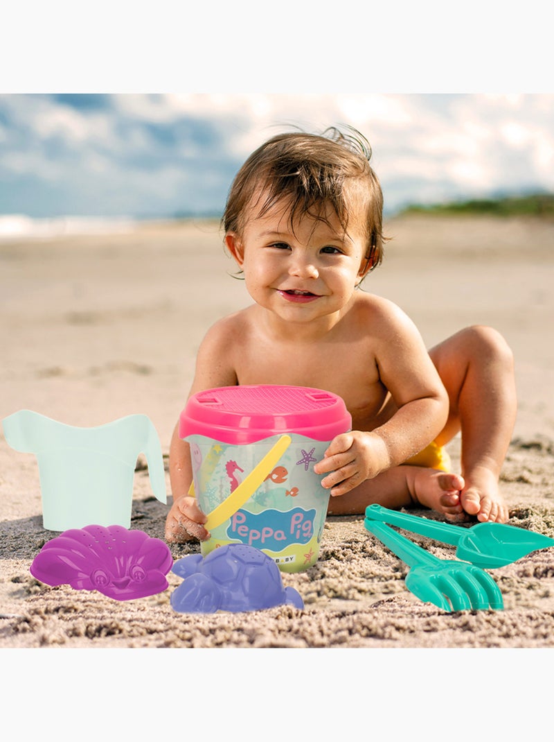 Set secchiello da spiaggia peppa pig con accessori e zaino per il trasporto N/D - Kiabi