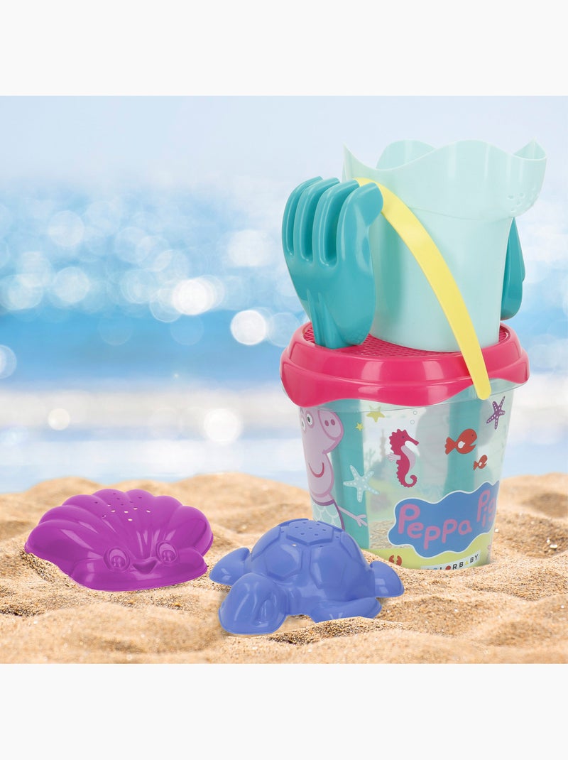 Set secchiello da spiaggia peppa pig con accessori e zaino per il trasporto N/D - Kiabi