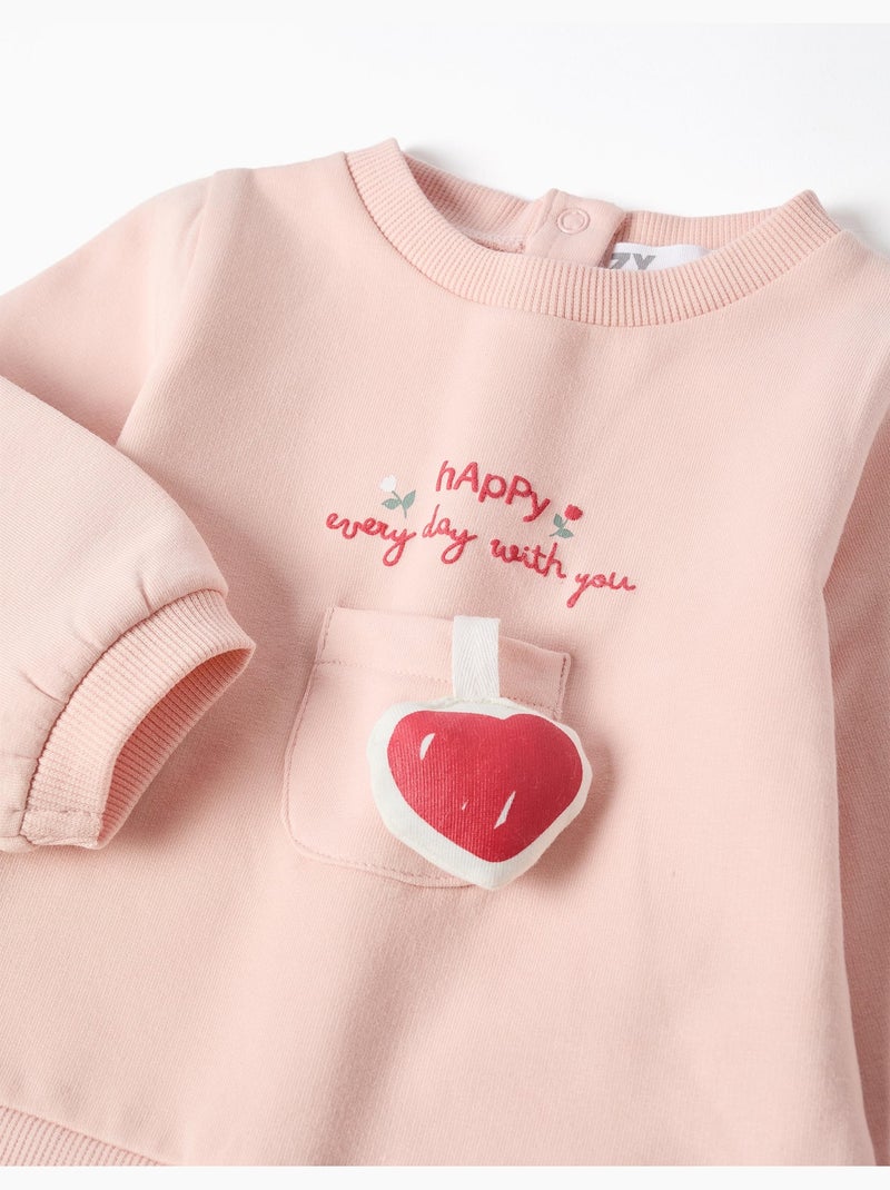 Set spazzolato con cuore 3d Rosa - Kiabi