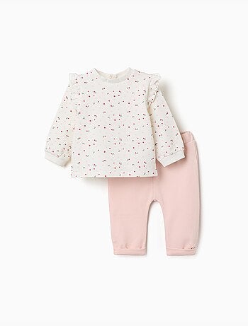 Set spazzolato con stampa floreale