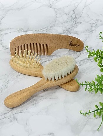 Set spazzole e pettine in legno naturale per bambini - bo jungle | bo jungle | bo jungle