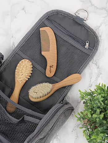 Set spazzole e pettine in legno naturale per bambini - bo jungle | Bo Jungle