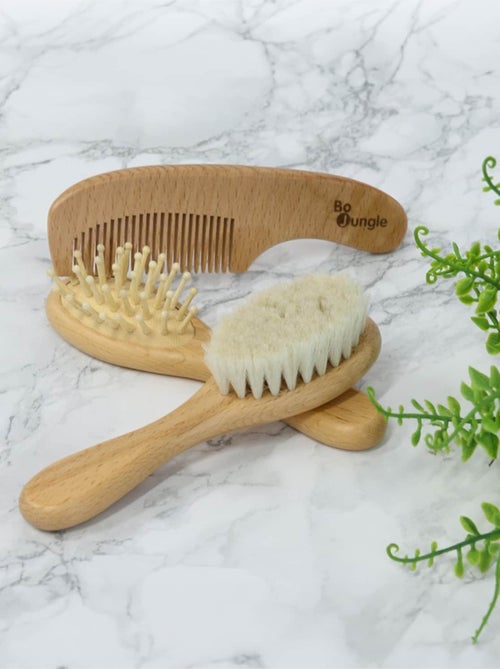 Set spazzole e pettine in legno naturale per bebè | bo jungle | bo jungle - Kiabi Set spazzole e pettine in legno naturale per bebè | bo jungle | bo jungle - Kiabi