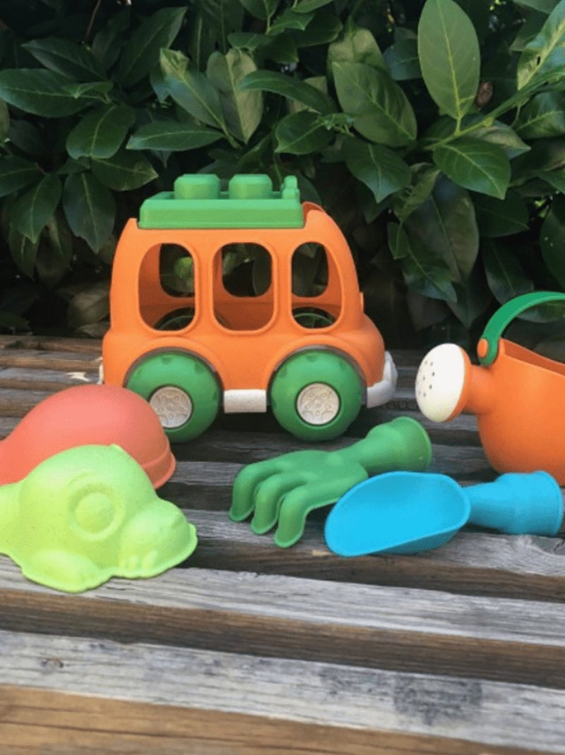 Set spiaggia & giardino - 6 pezzi con auto in paglia di grano | Magni Multicolore - Kiabi