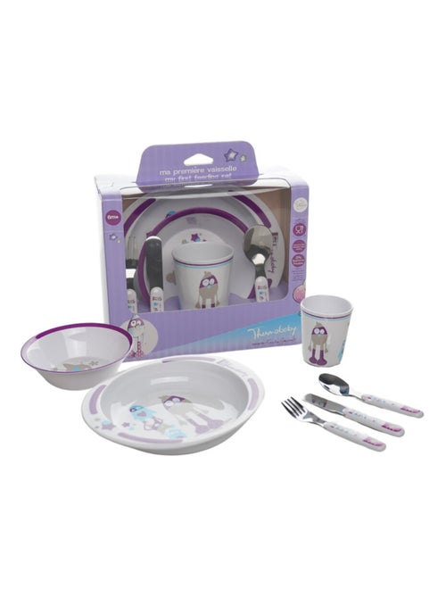 Set stoviglie per bambini Thermobaby in melamina e acciaio inox 360/220/140 ml - Kiabi Set stoviglie per bambini Thermobaby in melamina e acciaio inox 360/220/140 ml - Kiabi