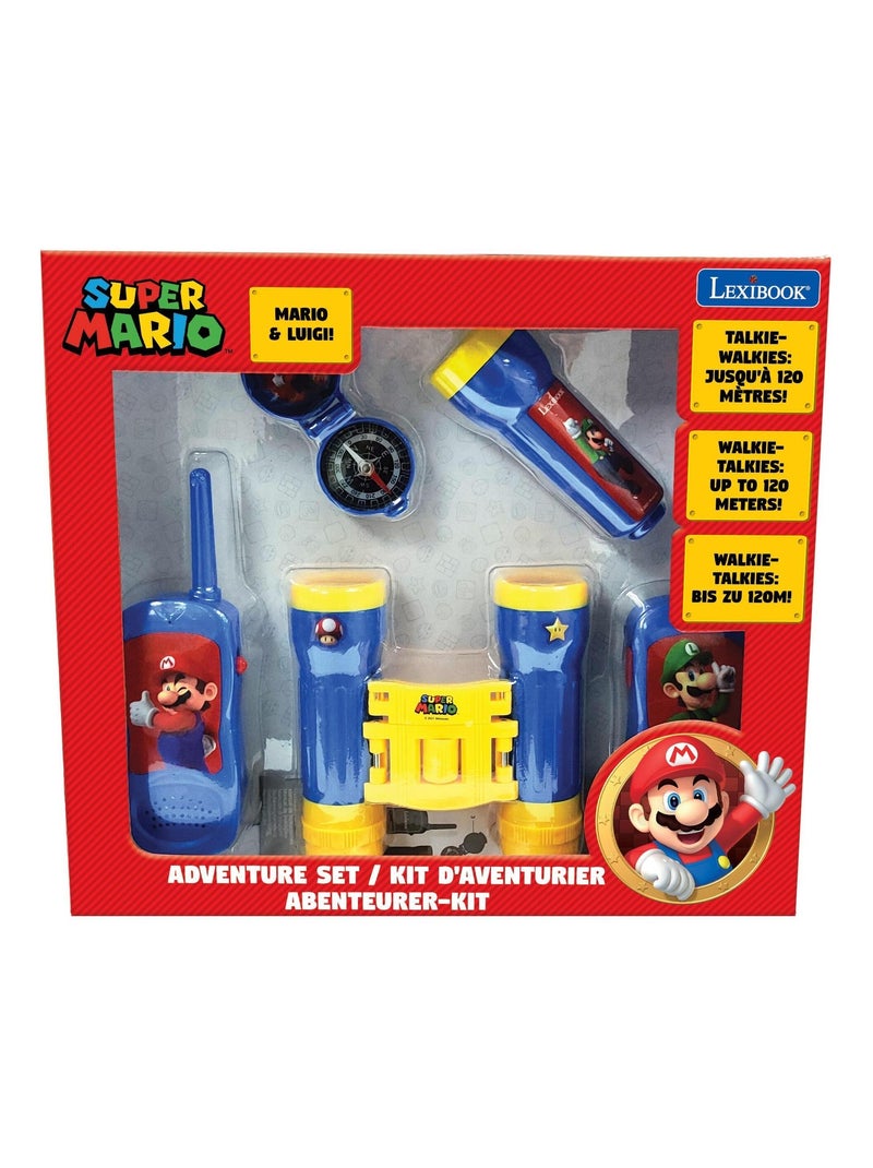 set Super Mario avventura con walkie-talkie fino a 120 m, binocolo e bussola N/D - Kiabi