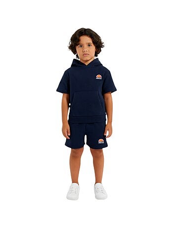 Set T-shirt con cappuccio e pantaloncini bambino