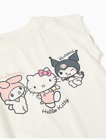 Set T-shirt in cotone + shorts con stampa Kuromi